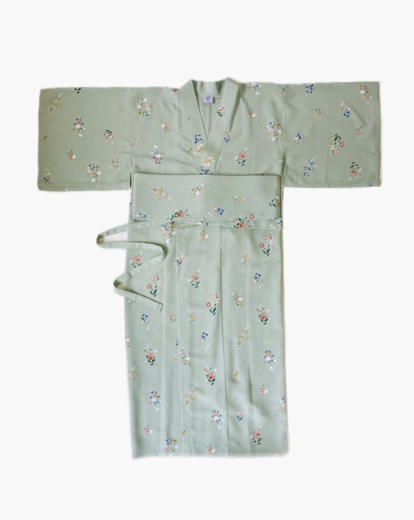 銀座きもの装　小花/裏葉色(女性用)    Mサイズ