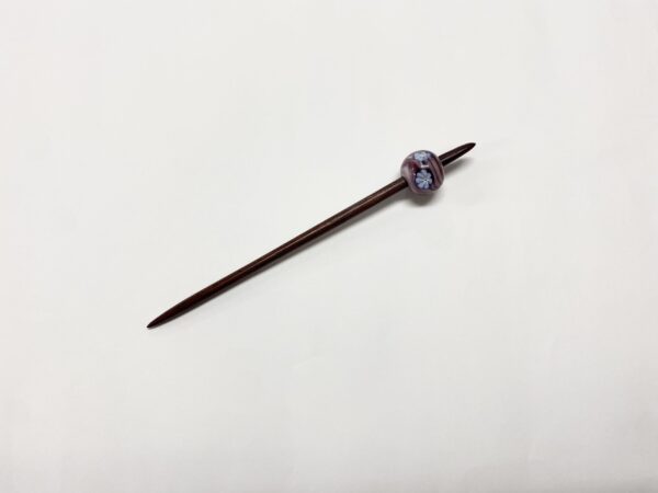 江戸かんざし 【ガラス玉 ローズウッド】　