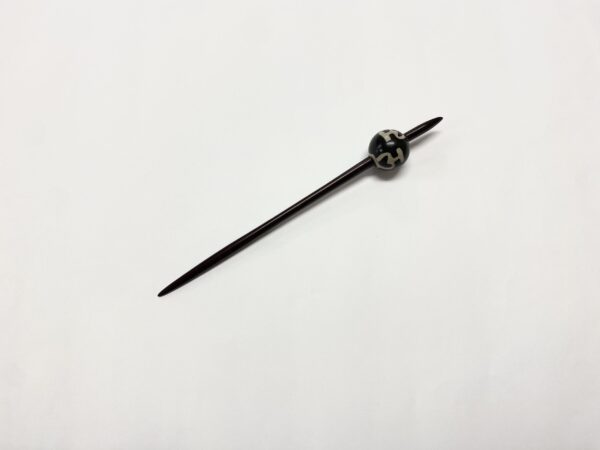 江戸かんざし【ガラス玉 ブラックエボニー】