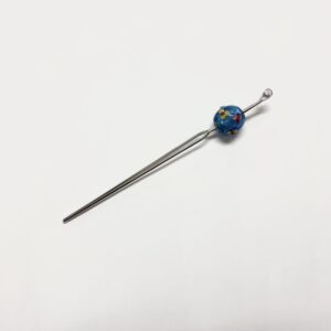 ヨーヨーかんざし【ガラス玉 合金】