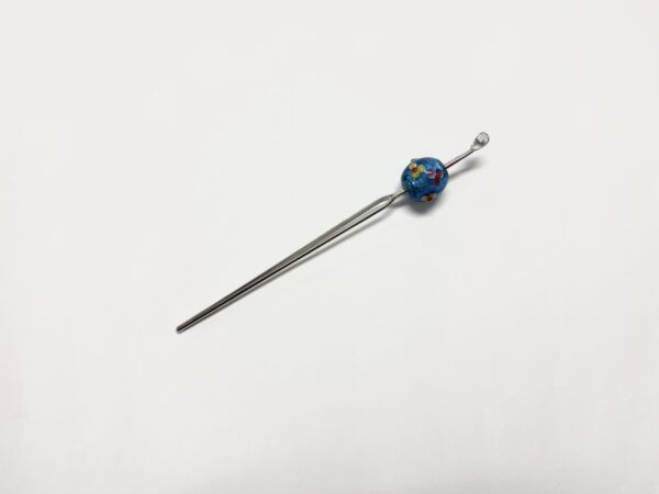 ヨーヨーかんざし【ガラス玉 合金】