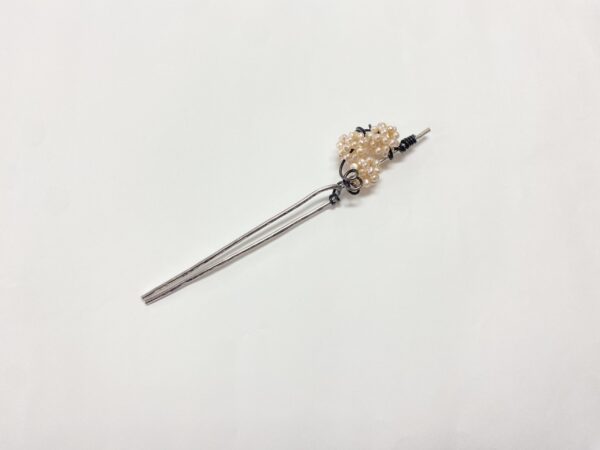 銀座かんざし 【銀 淡水パール シルバー】
