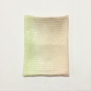 帯揚げ 　絽　さび朱と黄緑