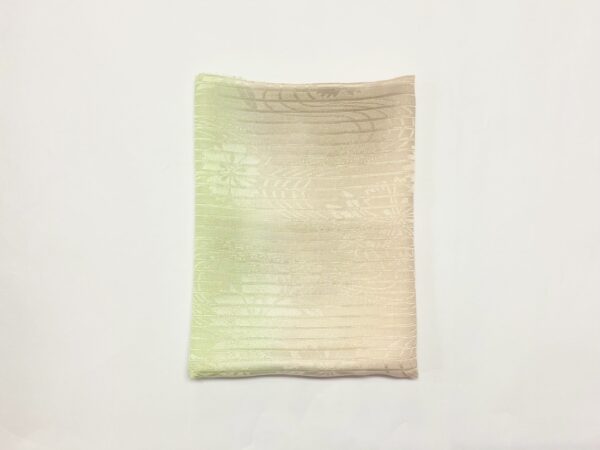 帯揚げ 　絽　さび朱と黄緑