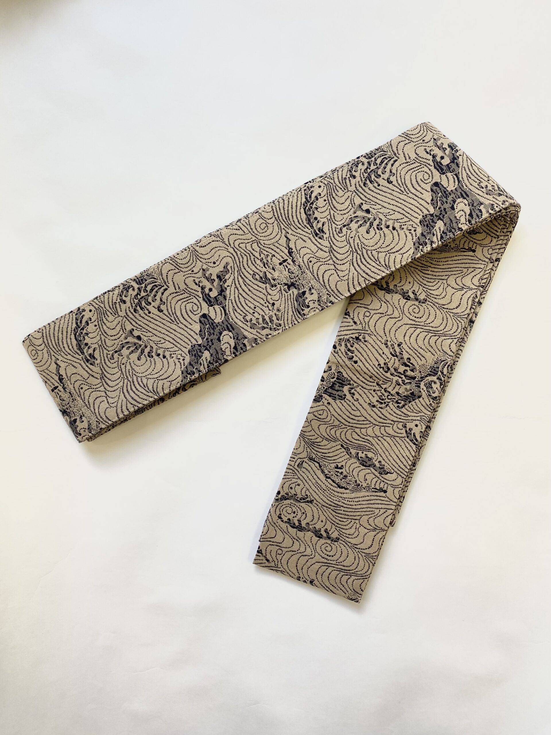 銀座きもの装 波濤柄 紺(男性用) Lサイズ - 画像 (2)